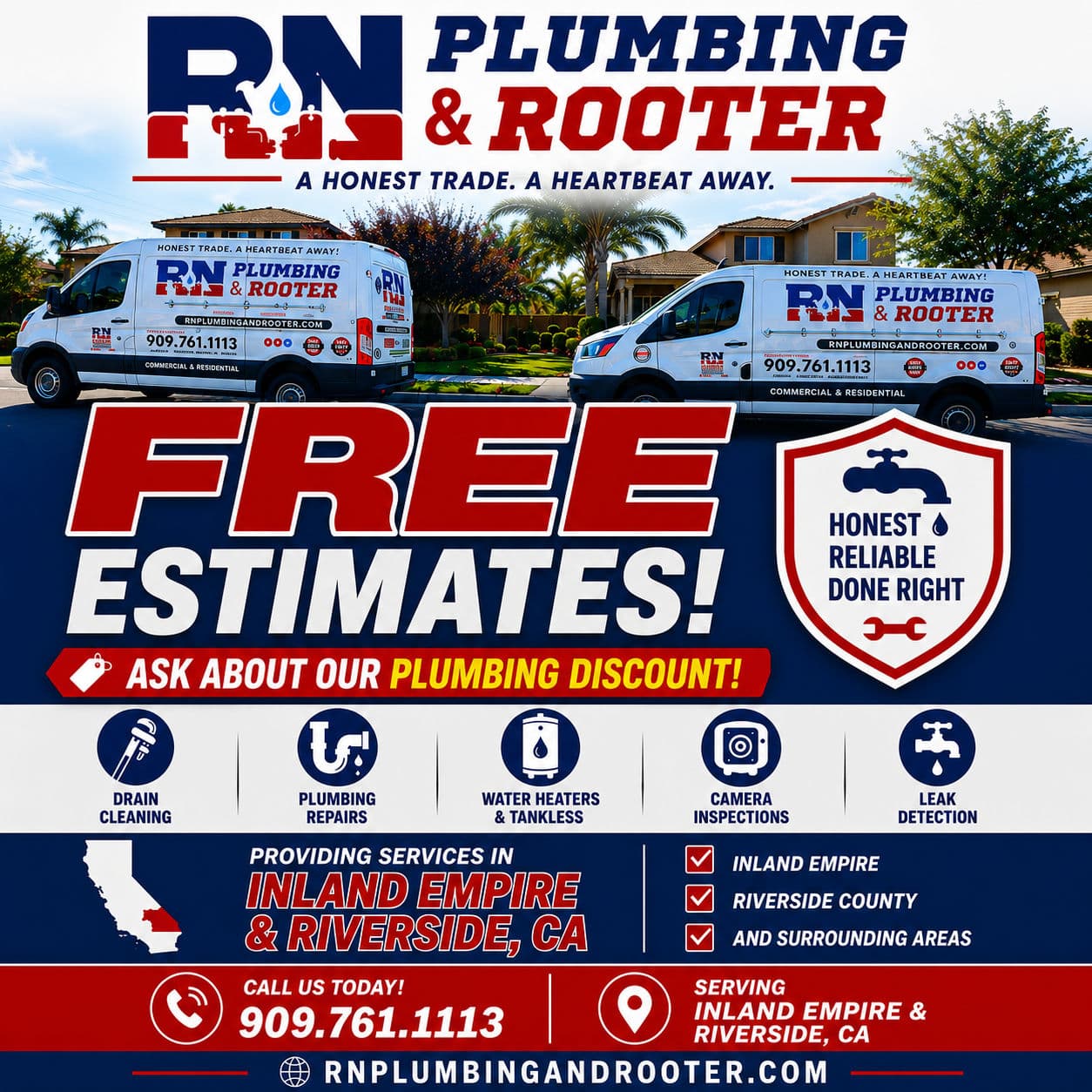 Project Honest Plumbing Service Across the Inland Empire - Free Estimates image