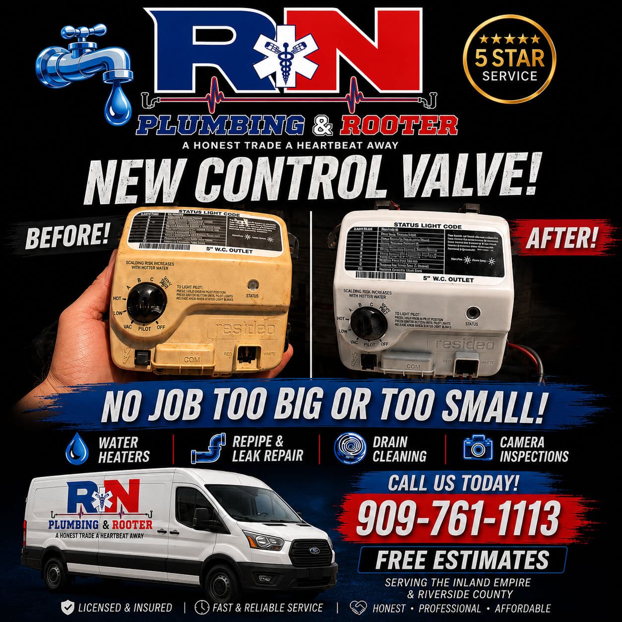 Water Heater Control Valve Replacement in San Bernardino and Riverside image