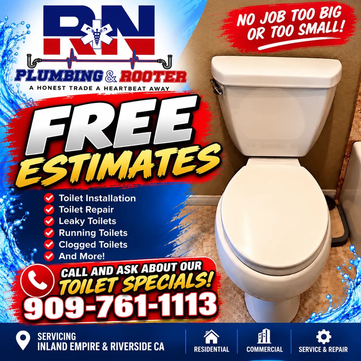 Project Free Estimates on Toilet Repair and Installation in San Bernardino image