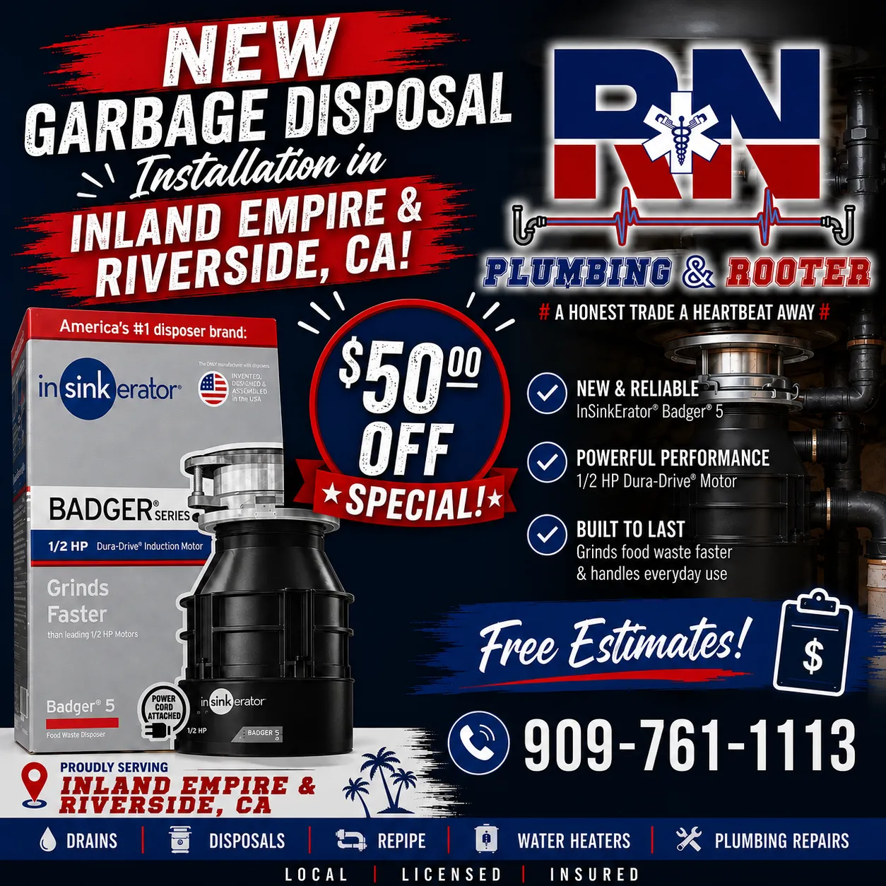 New Garbage Disposal Installations in the Inland Empire and Riverside image