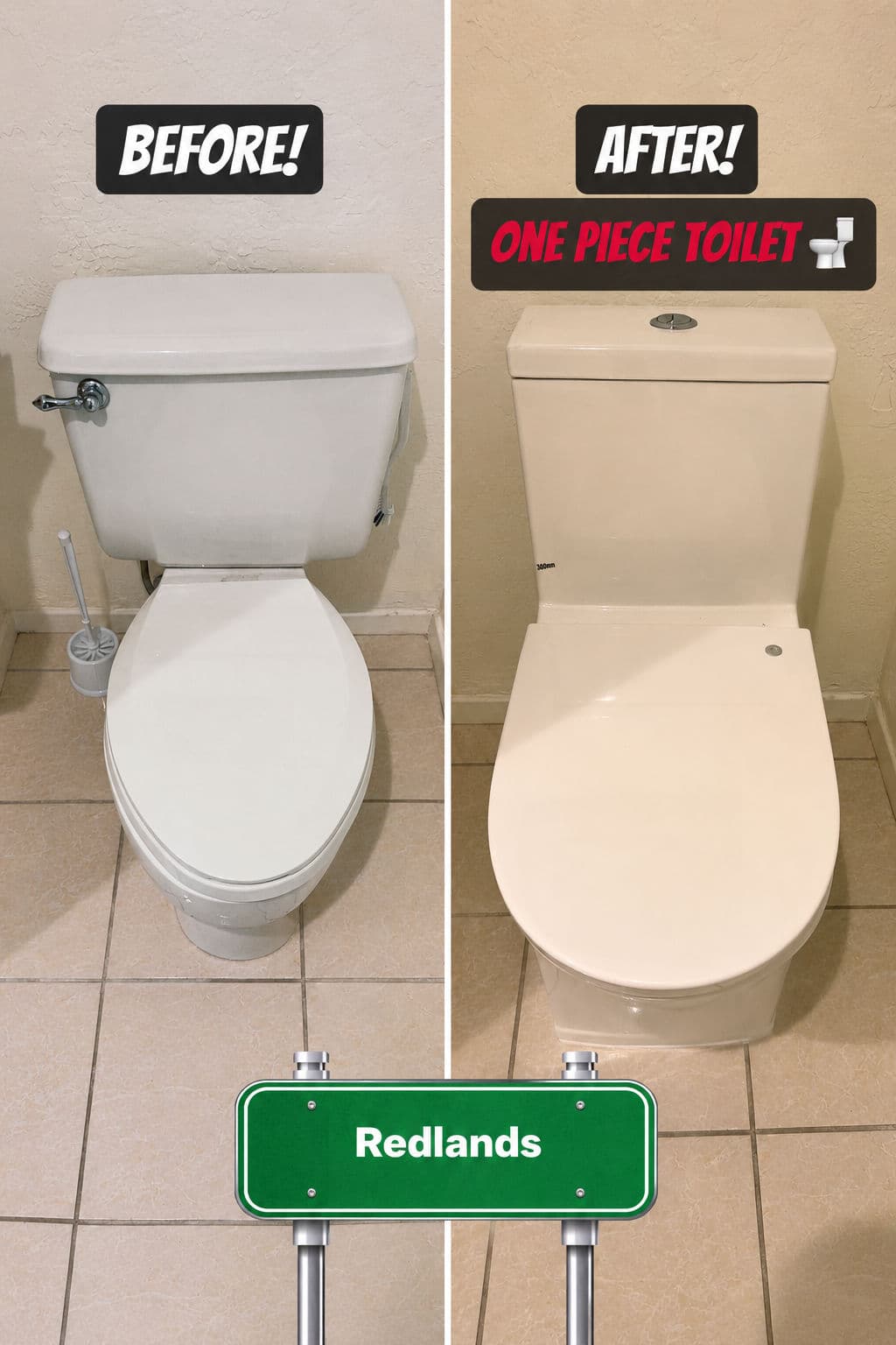 One-Piece Toilet Installation in Redlands image