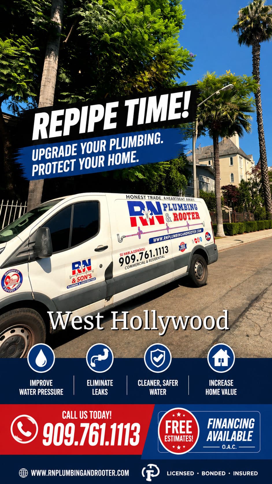 Whole-Home Repipe Services Now Available in West Hollywood image