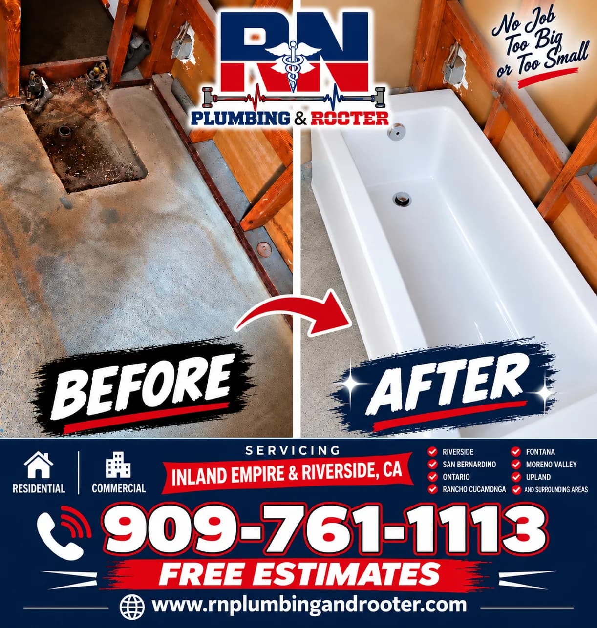 Old Tub Gone, Fresh Install Done Right in the Inland Empire image