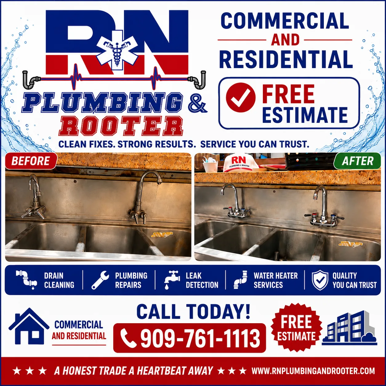 Project Commercial Faucet Replacement Done Right on a Multi-Basin Sink image
