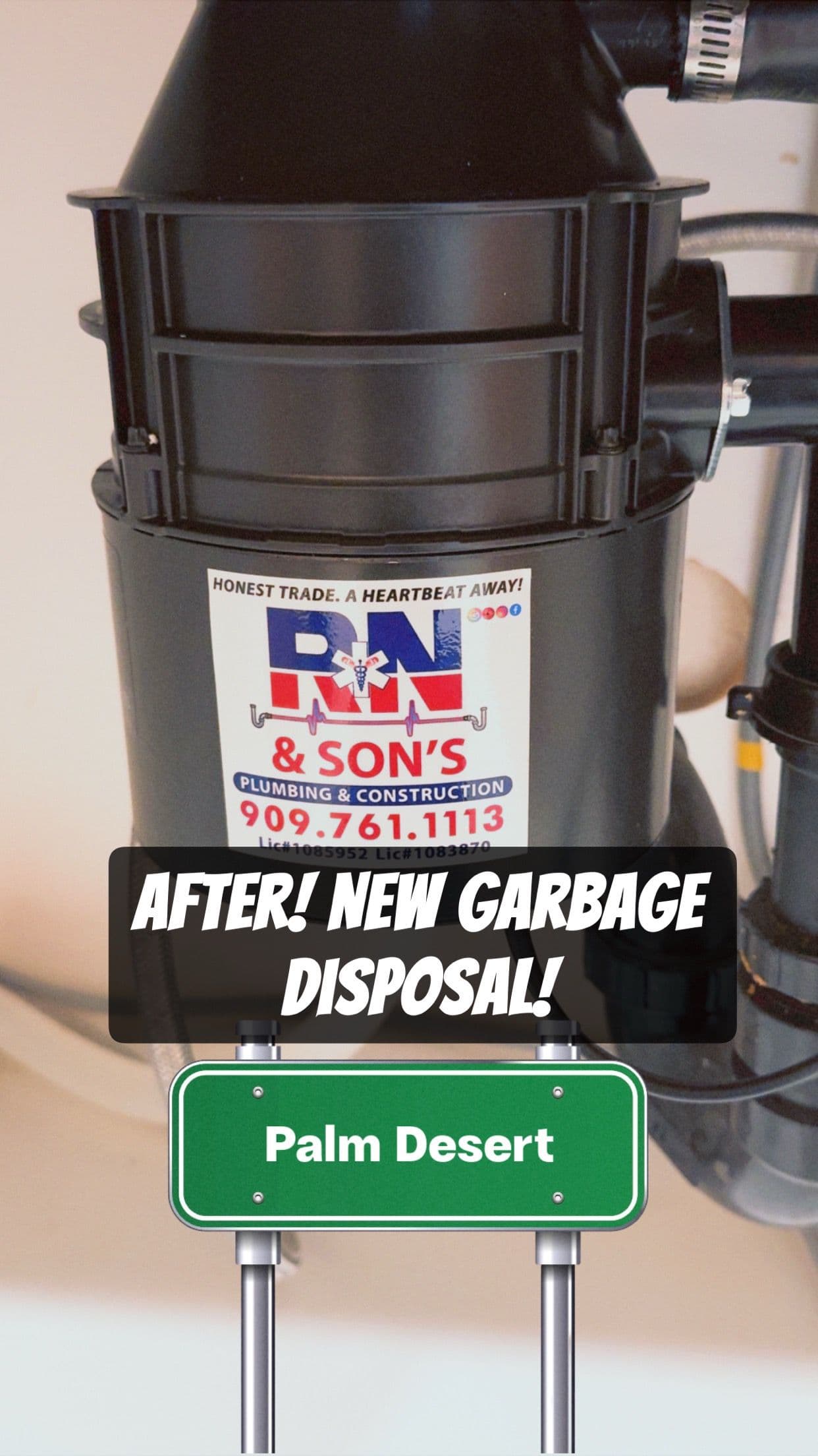 Project Enhancing Home Comfort with New Garbage Disposal in Palm Desert image