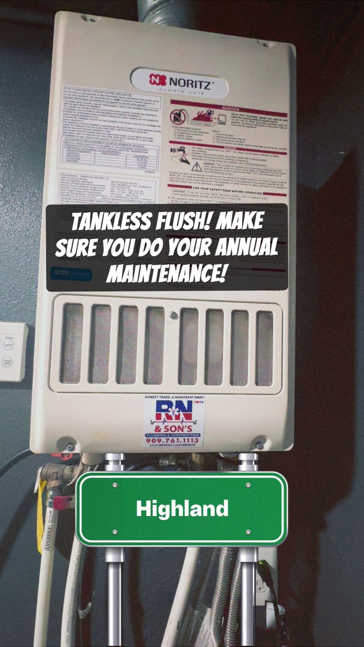 Project Annual Tankless Flush Service in Highland image