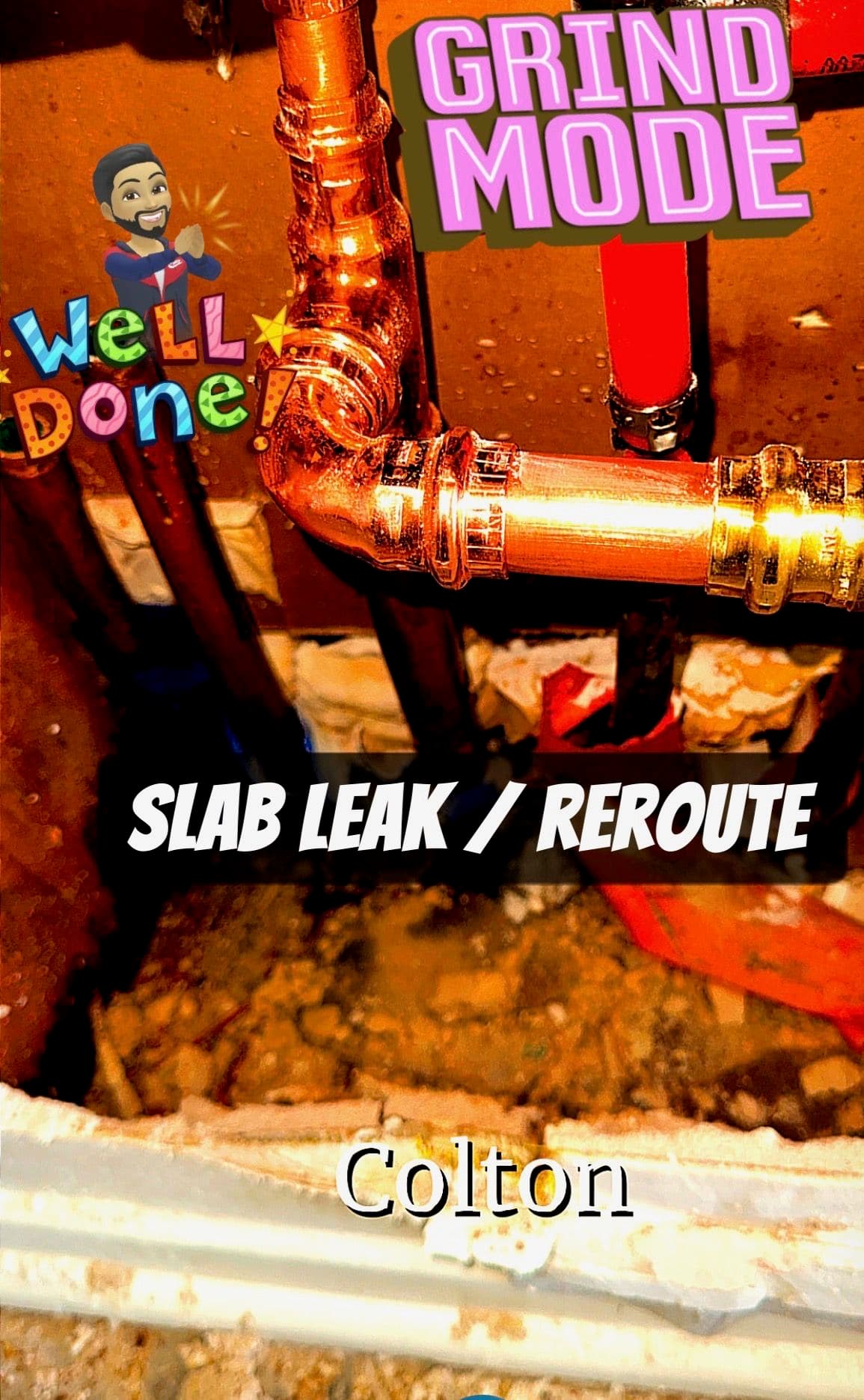 Slab Leak Reroute Completed in Colton image