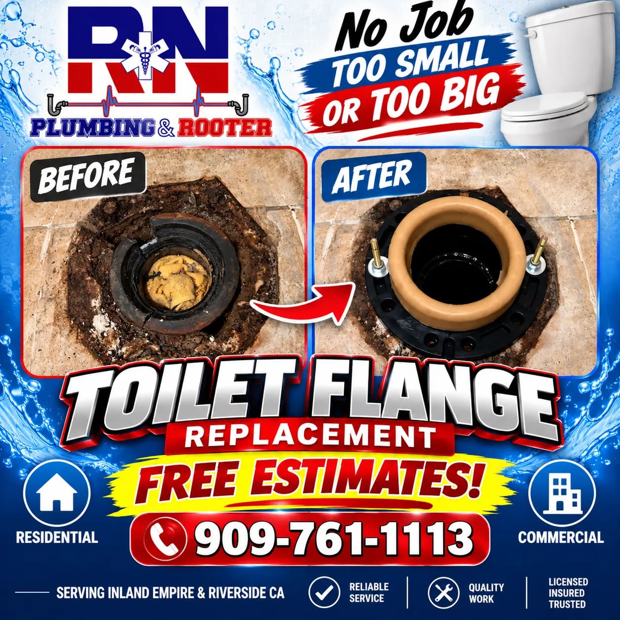 Toilet Flange Replacement Done Right in the Inland Empire image