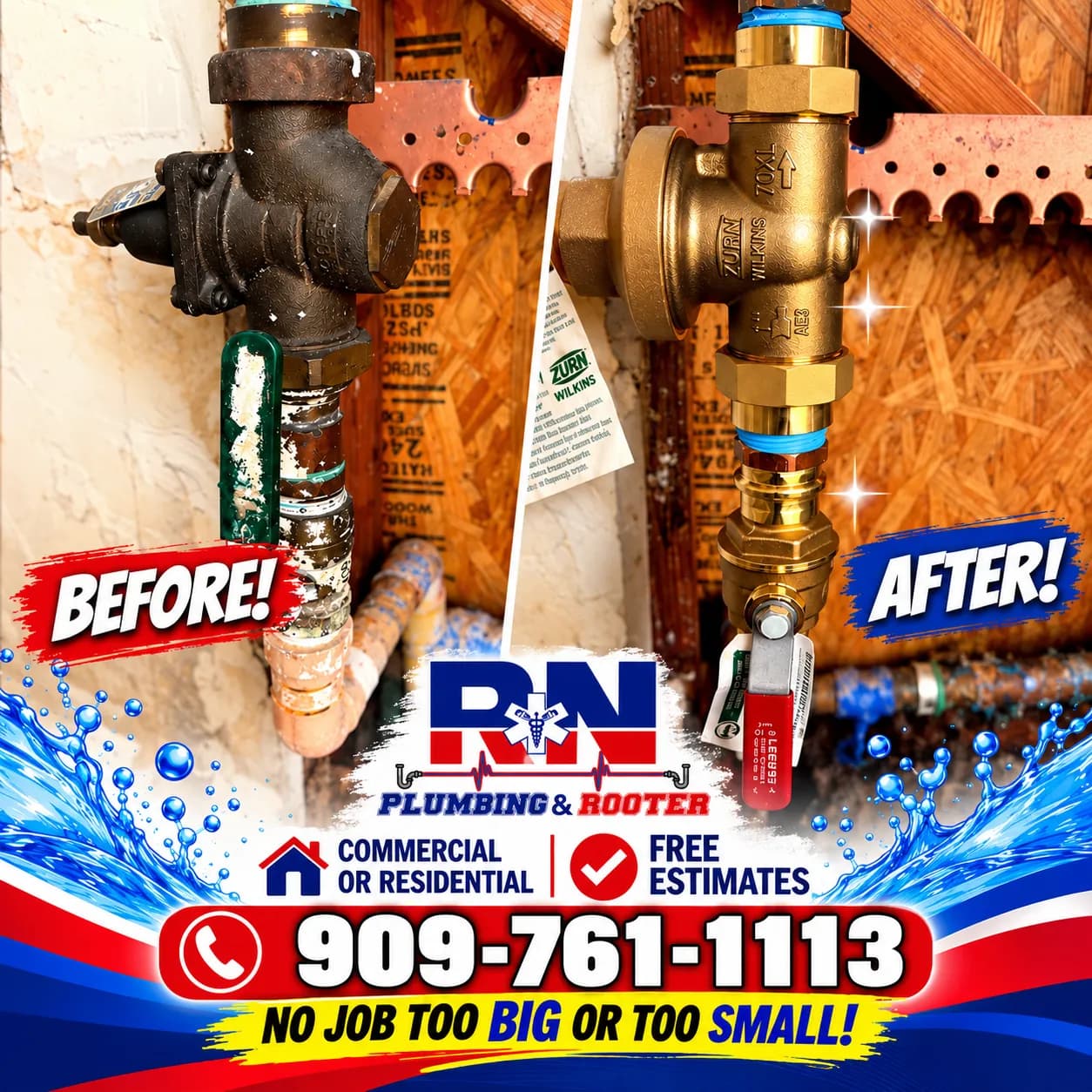 New Pressure Regulator and Ball Valve Install in the Inland Empire image