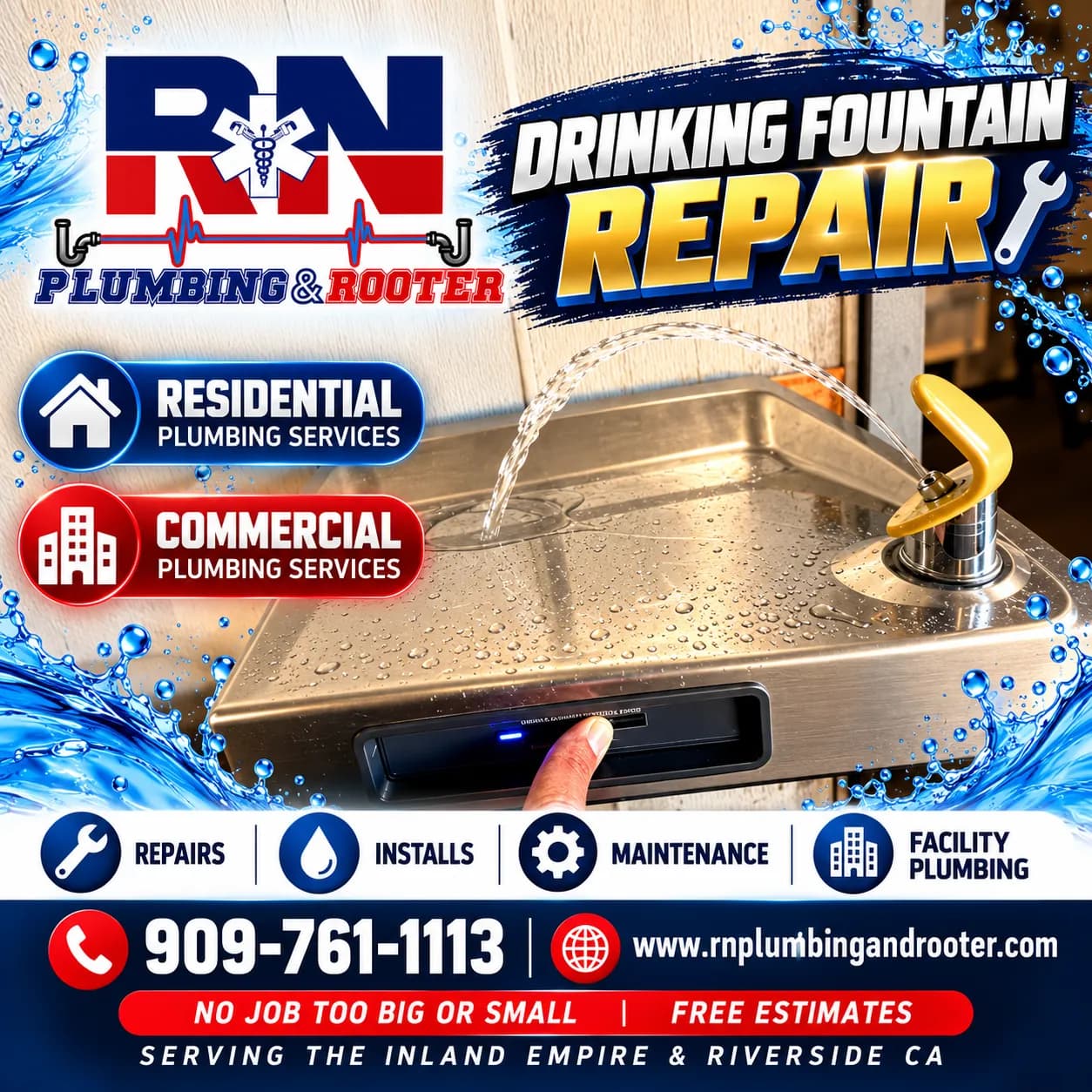 Drinking Fountain Repair for Commercial Properties in Rialto image