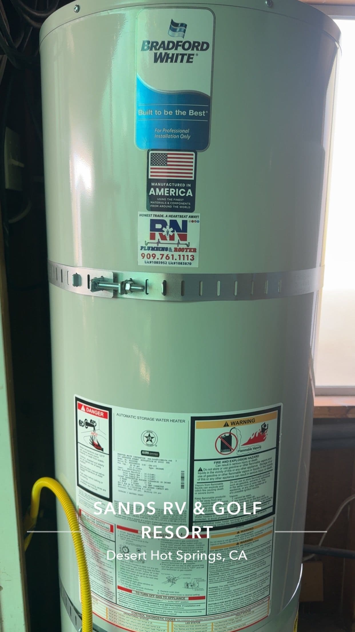 Installation of a 40-Gallon Bradford White Water Heater image