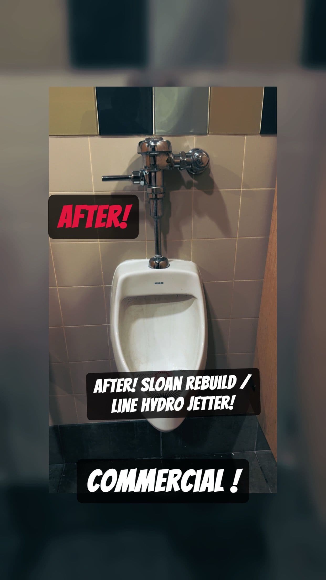 Commercial Urinal Revamp with Sloan Rebuild in Ontario, CA image